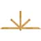 Ekena Millwork Kennewick Rough Sawn Timber Gable Bracket, Western Red Cedar, 84"W x 38"H x 2"D x 4"F, 11/12 Pitch GBW084X38X0204KEN00RWR - alternate 1